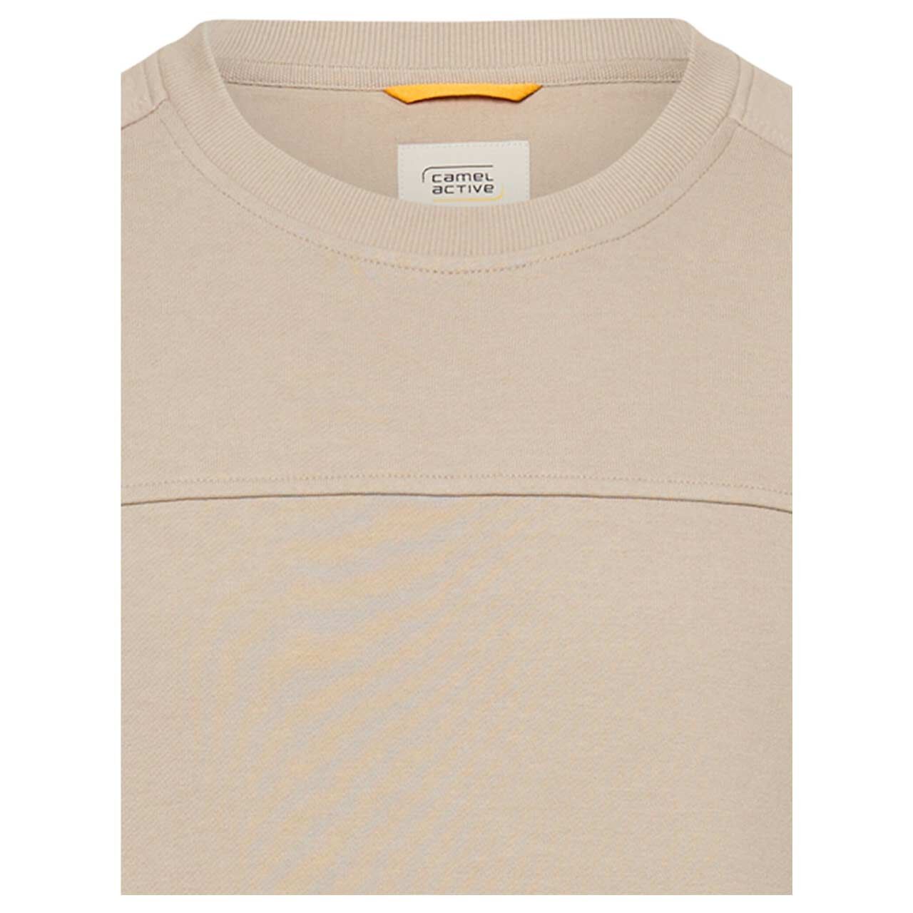 Herren Sweatshirt von Camel active in Beige, detaillierte Vorderansicht