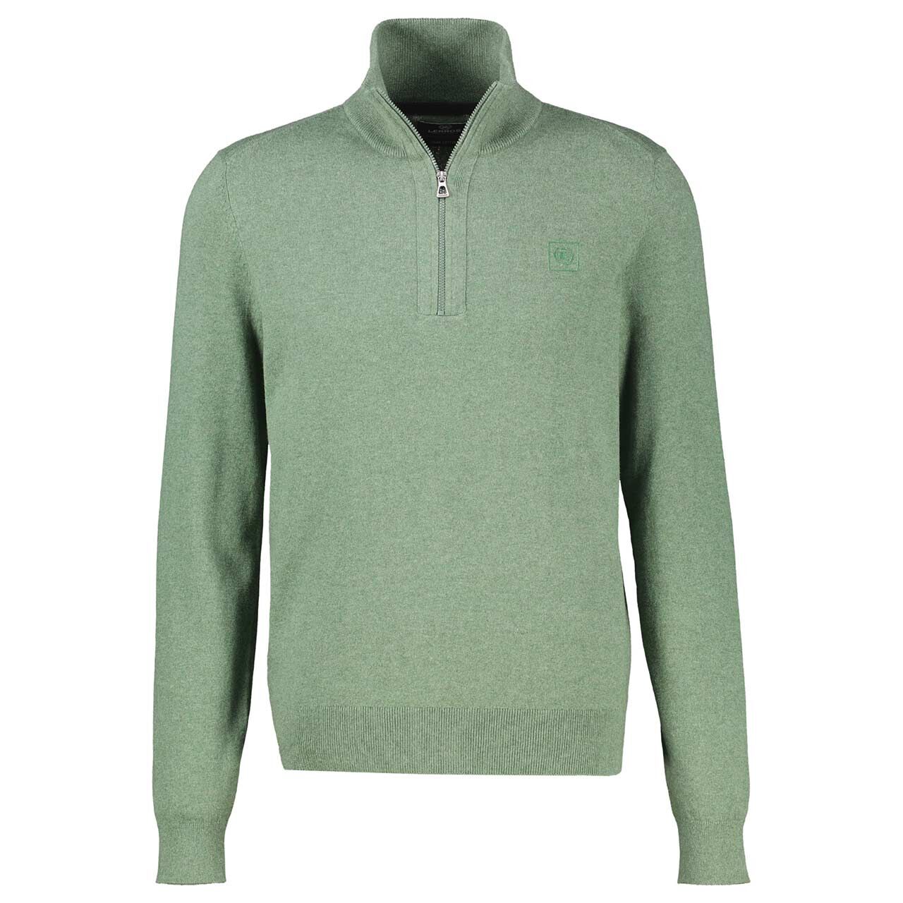 Lerros Herren Pullover Troyer basil green melange