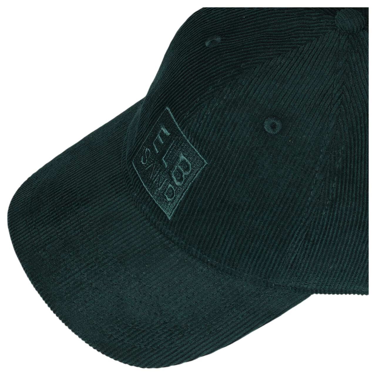 Damen Cord Baseballcap Cory von Elbsand in Petrol, Vorderansicht von oben
