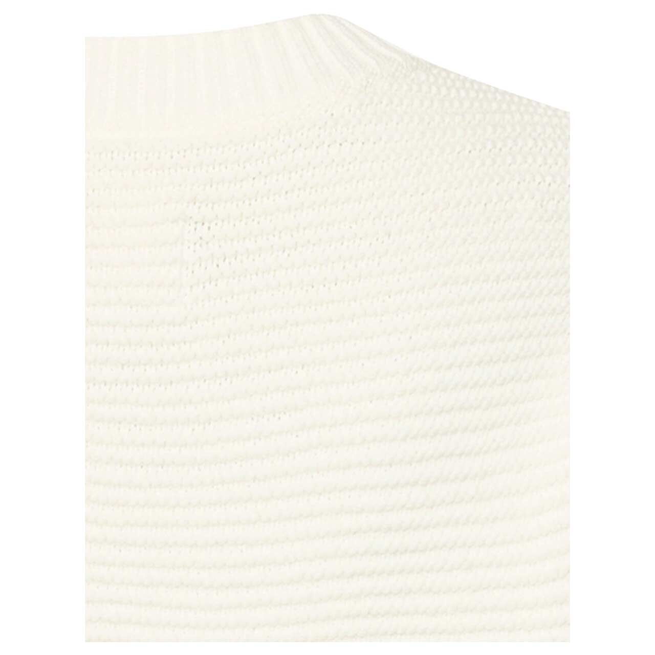 Damen Kurzarm Pullover von Camel active in Cremeweiß, detaillierte Rückansicht