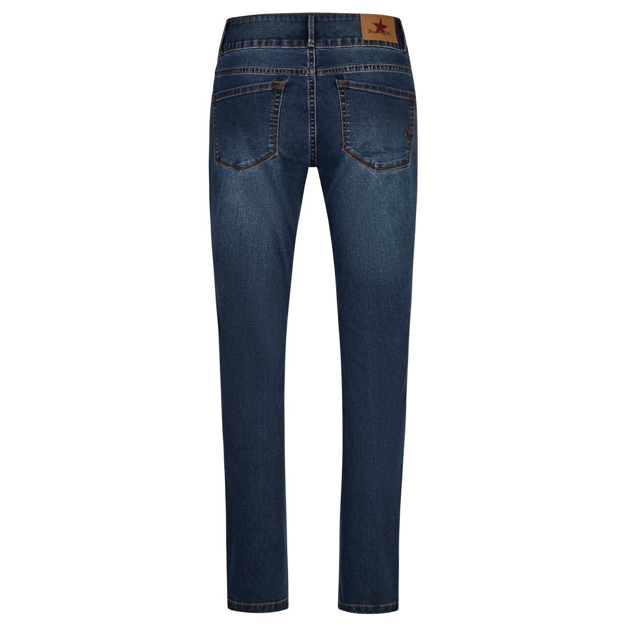 Damenjeans Tummyless Stretch Denim von Buena Vista in Dunkelblau, Rückansicht