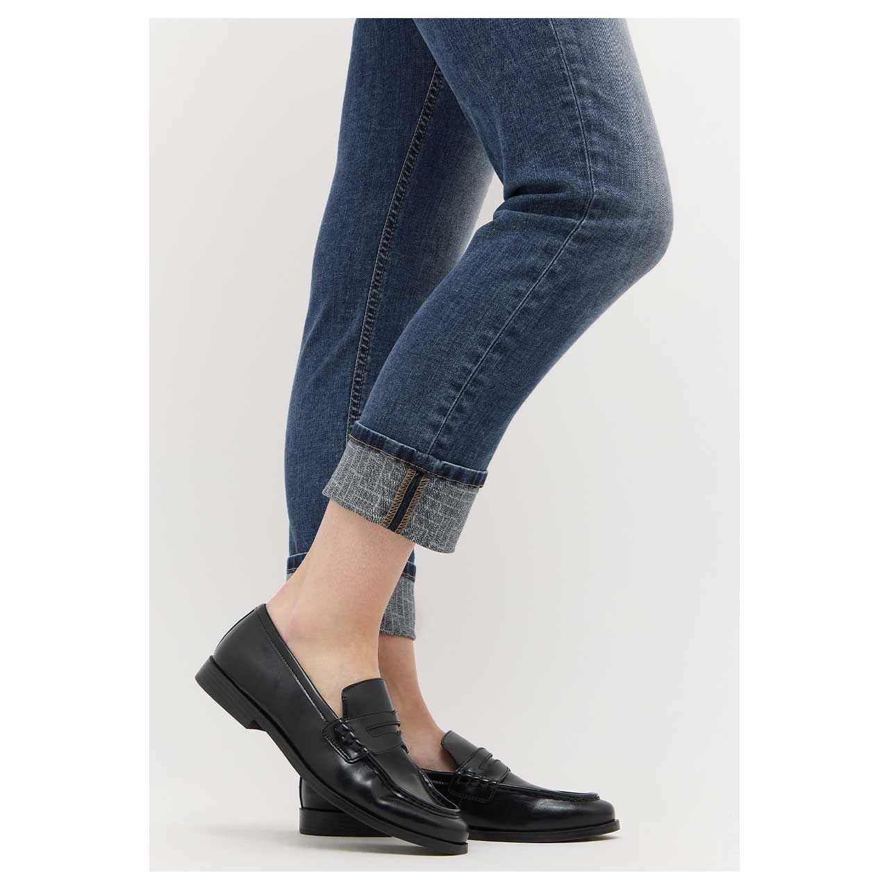 Angels Cira 7/8 Jeans mid blue used destroyed edgy