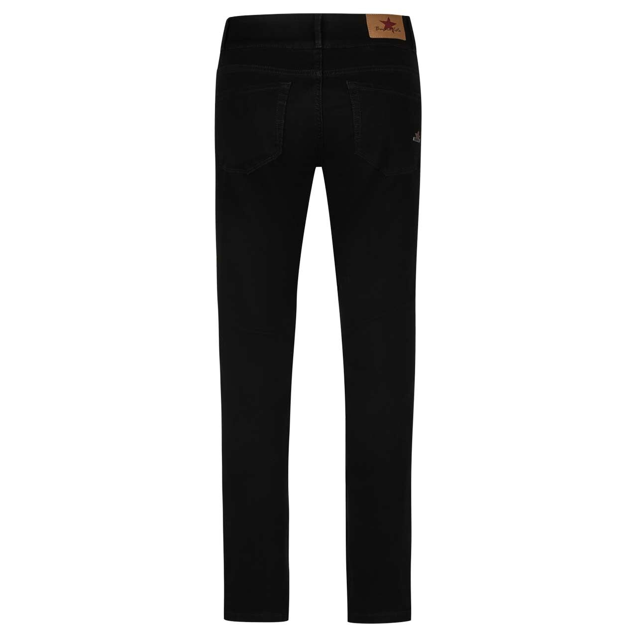 Stretch Twill Baumwollhose Tummyless von Buena Vista in Schwarz, Rückansicht