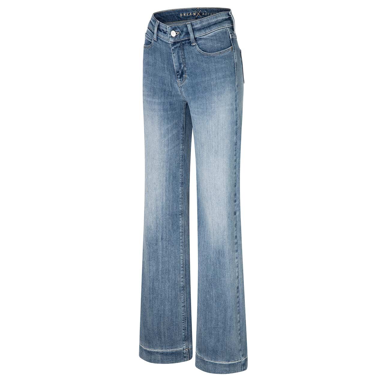 Stretch Damenjeans Dream Wide von MAC in Hellblau angewaschen, Seitenansicht