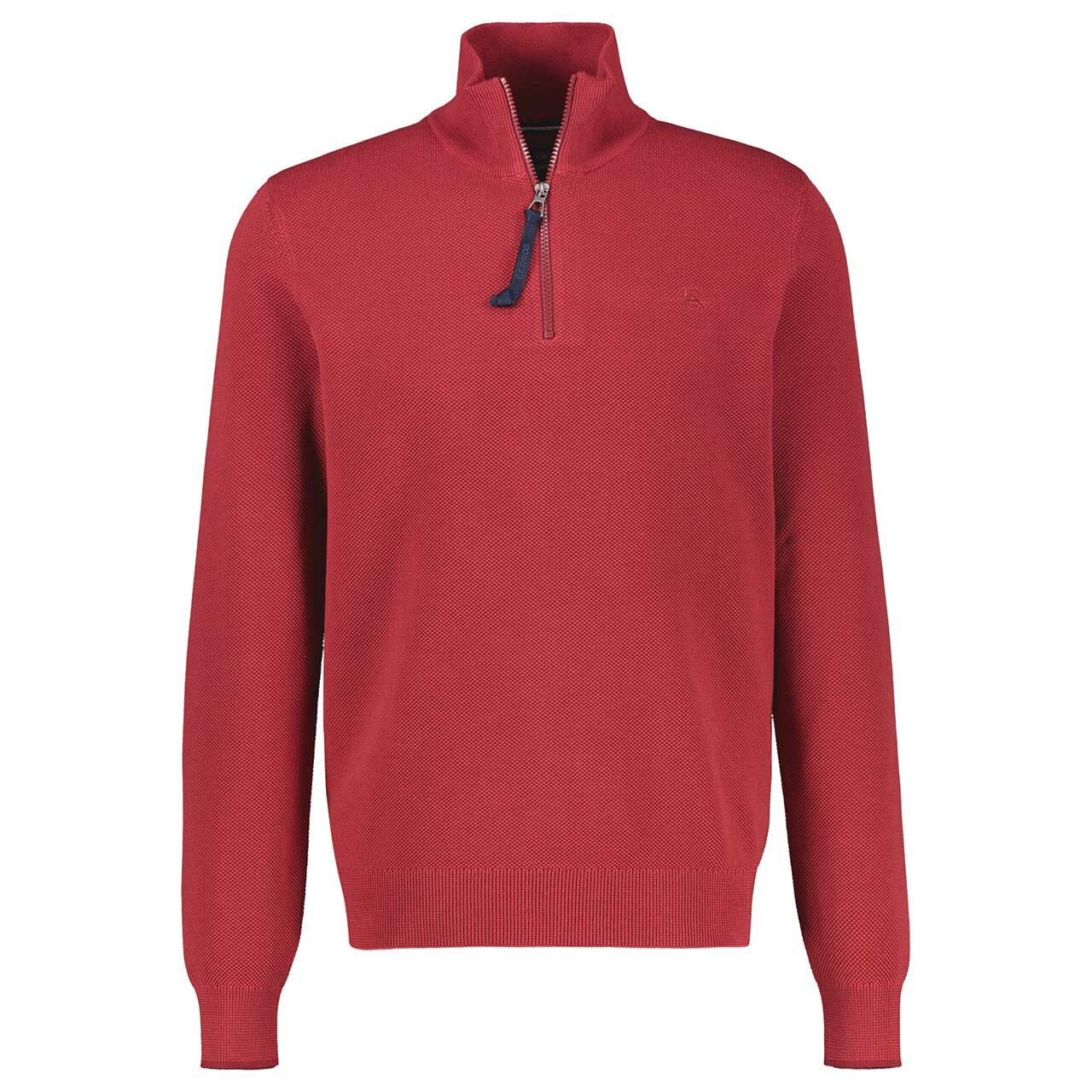 Lerros Herren Pullover Troyer muted red