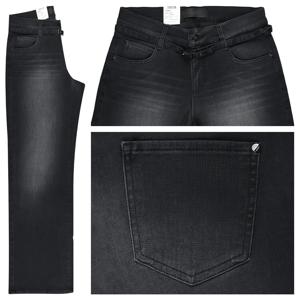 Angels Liz Belt Jeans anthracite used buffi Angels Liz Belt Jeans anthracite used buffi