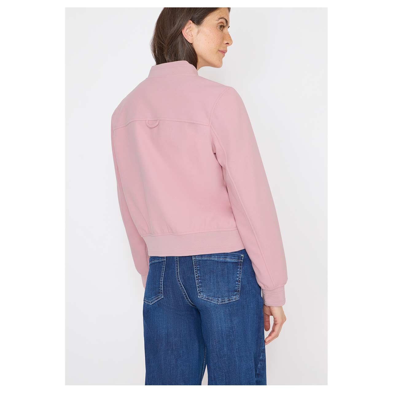 Damenjacke Fake Wool Blouson von Cecil in Rosa, Rückansicht am Model