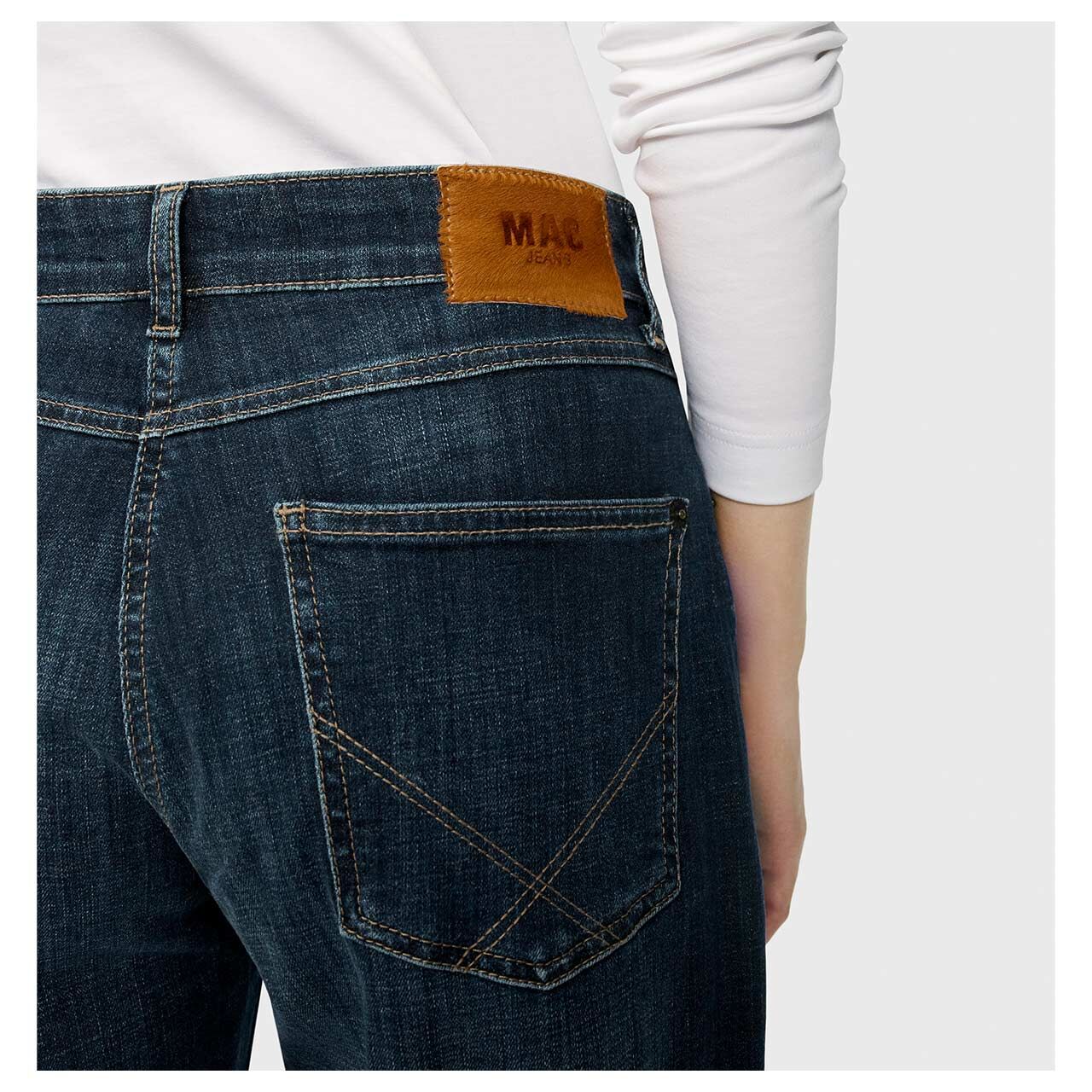 MAC Gina Jeans moonlight blue basic wash straight