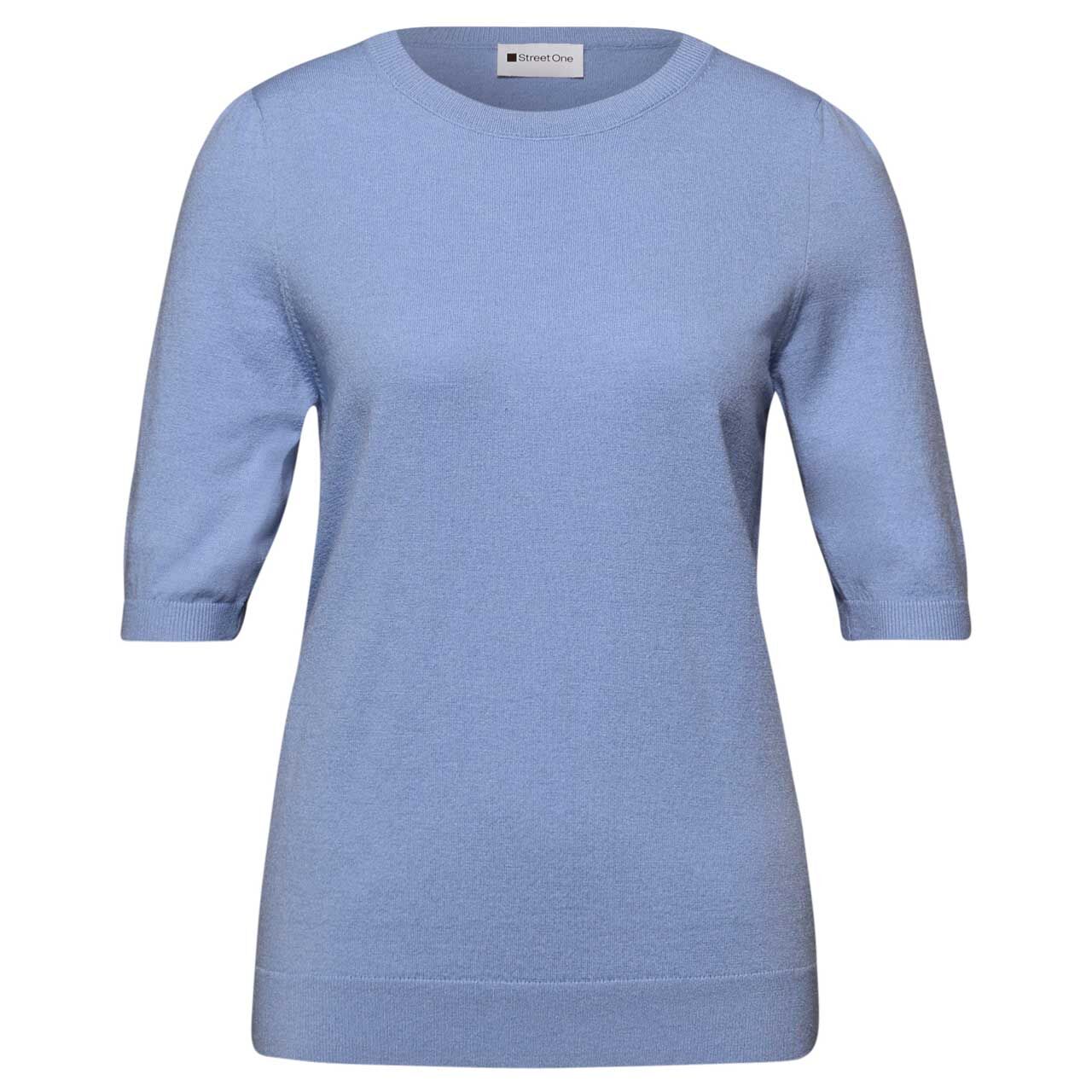 Street One Damen Kurzarm Pullover Short Sleeve bonnet blue