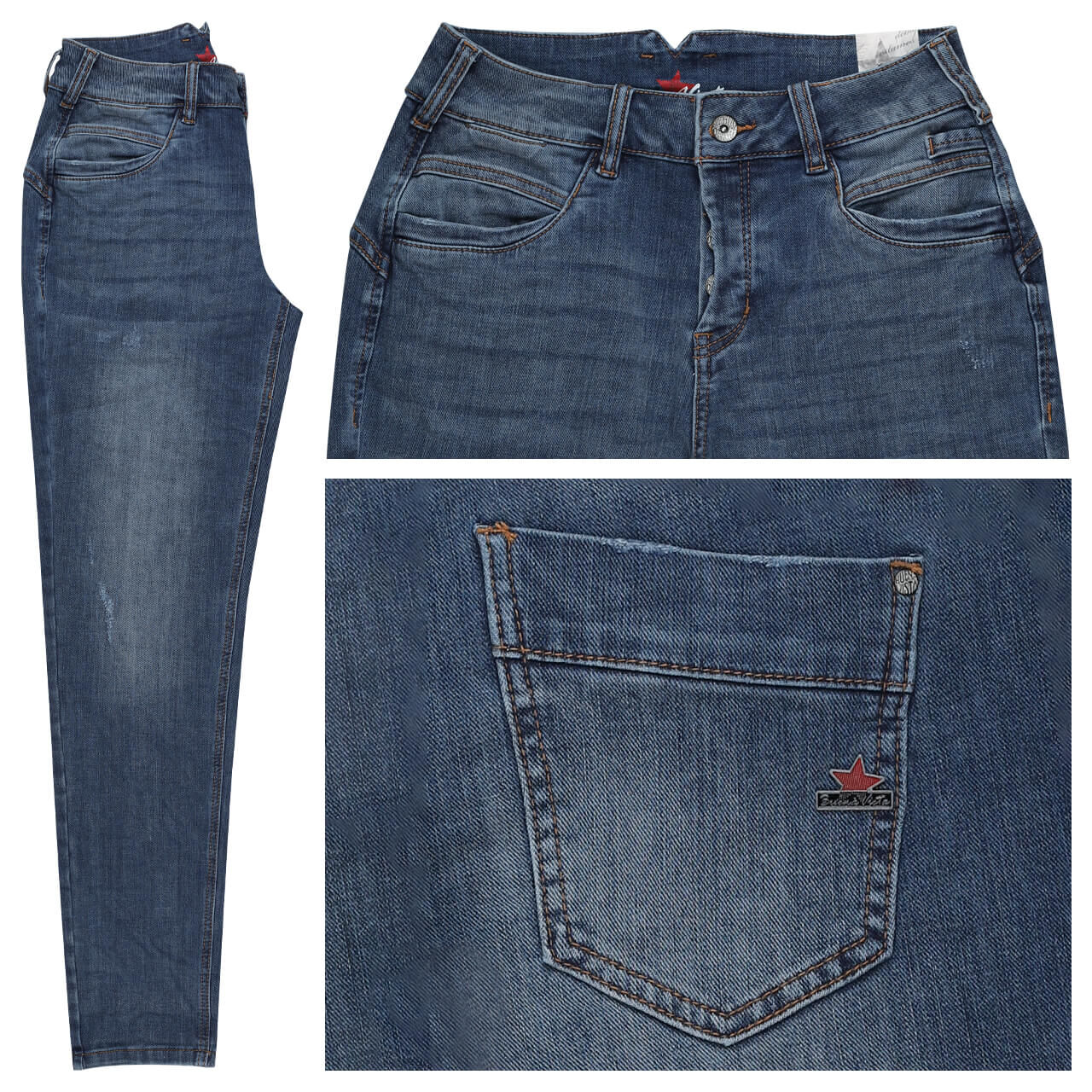 Buena Vista Bali Stretch Denim Jeans rough pacific