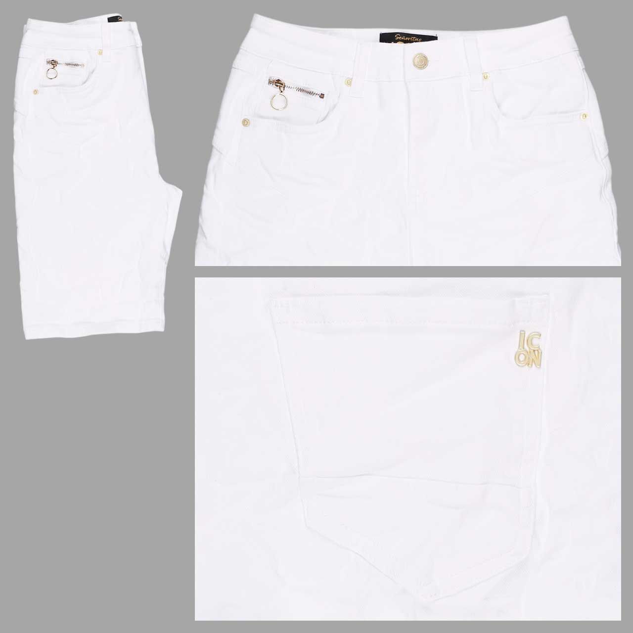 Senoritas ICON California Sunrise Jeans Shorts white denim