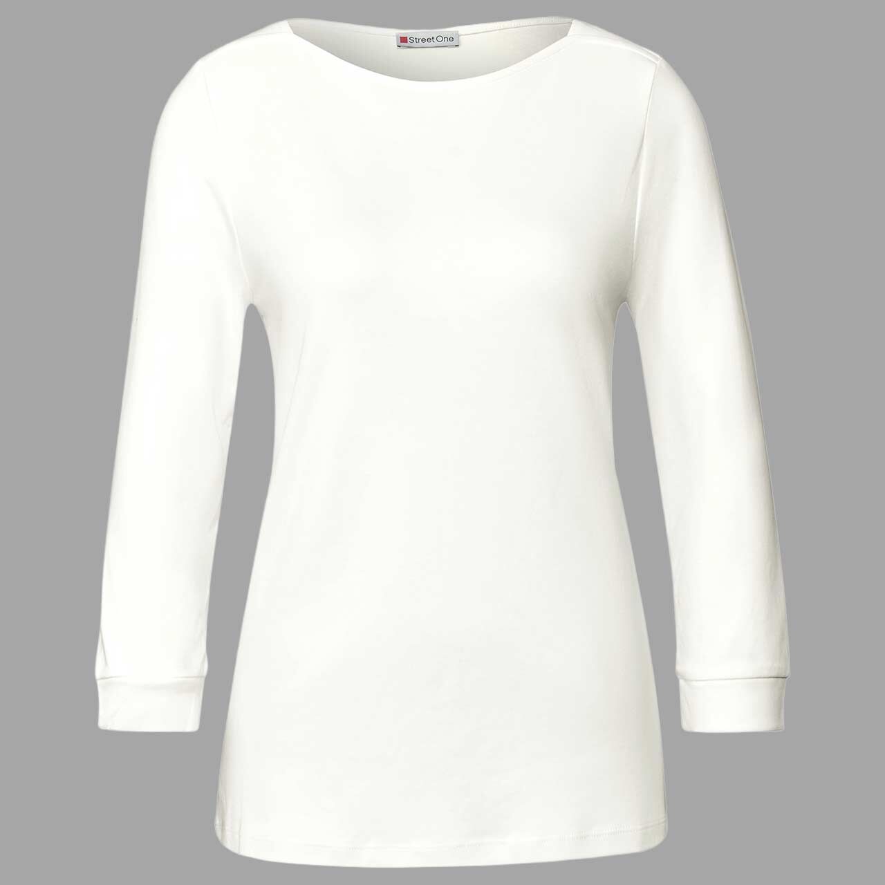 Street One Damen 3/4 Arm Shirt Basic U-Boat off white 
