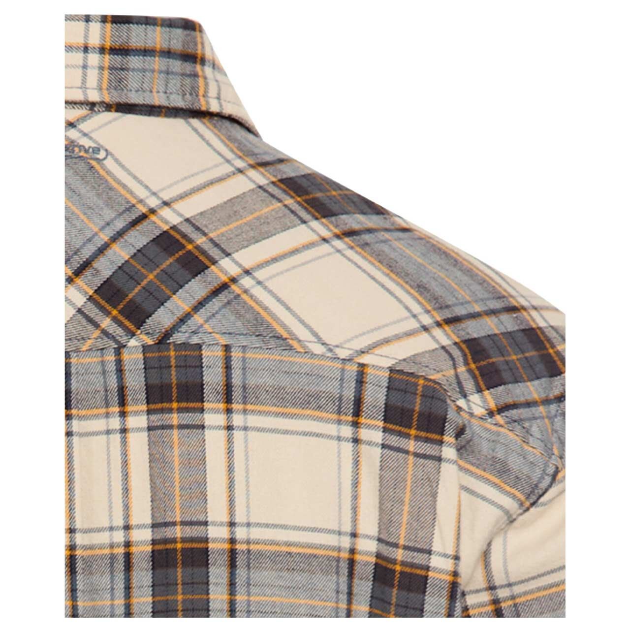 Herren Langarm Hemd von Camel active in der Farbe Beige kariert, Detailansicht hinten