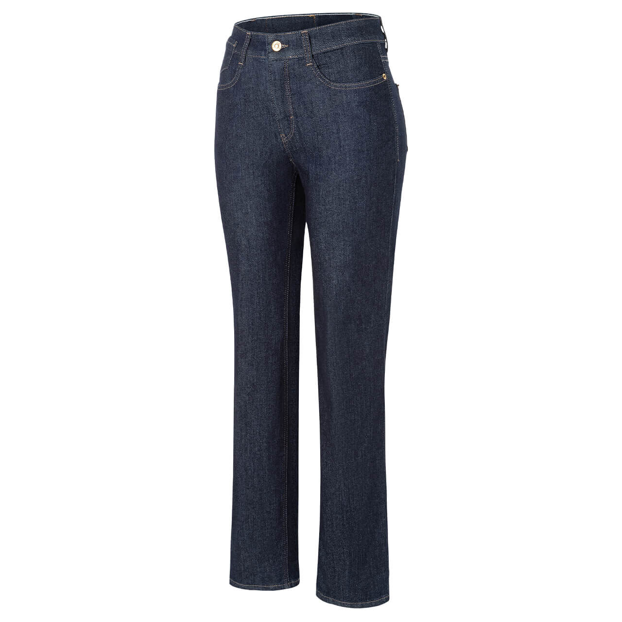 Stretch Damenjeans Laura von MAC in Dunkelblau, Seitansicht