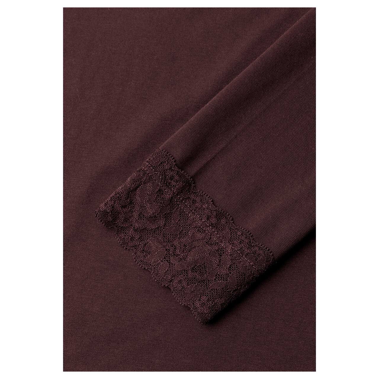Street One Studio Damen Langarm Shirt Diagonal russet red lace