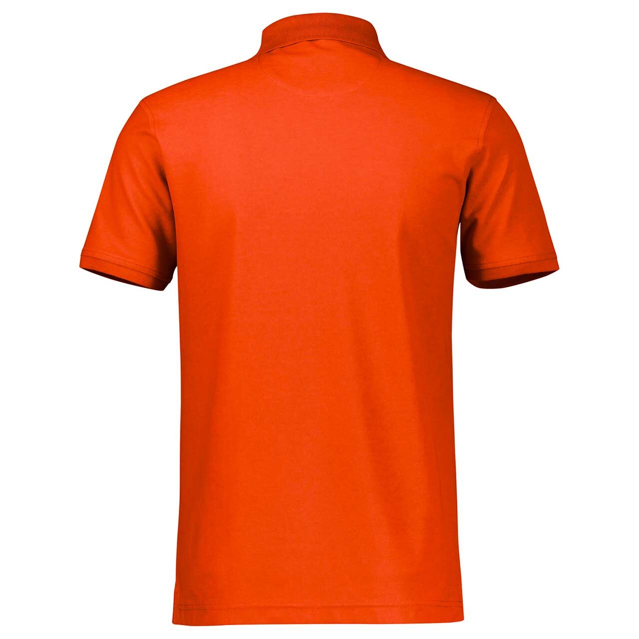 Herren Piqué Poloshirt von Lerros in Orange, Rückansicht