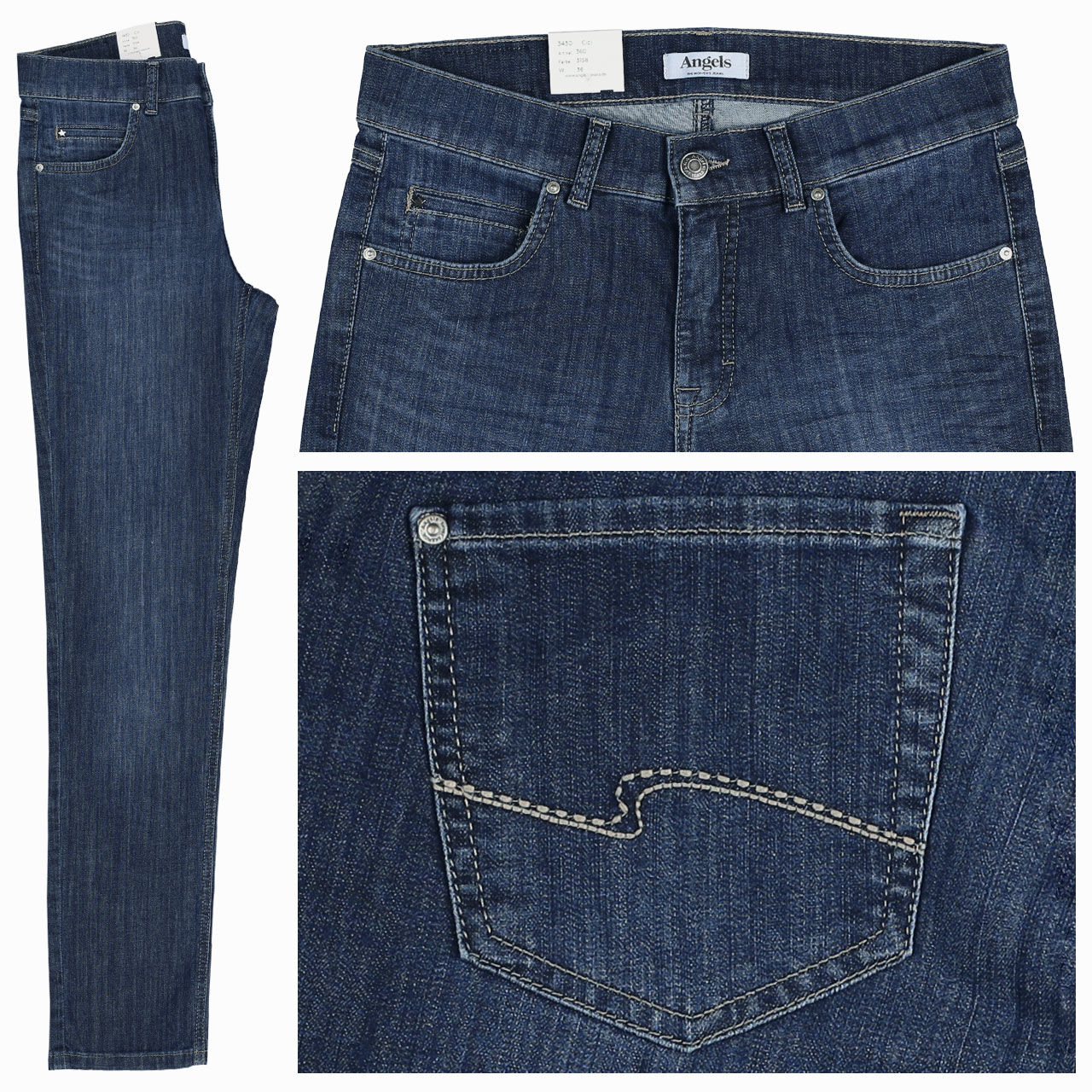 Angels Jeans Cici für Damen in Dunkelblau angewaschen, FarbNr.: 3158 Angels Jeans Cici für Damen in Dunkelblau angewaschen, FarbNr.: 3158