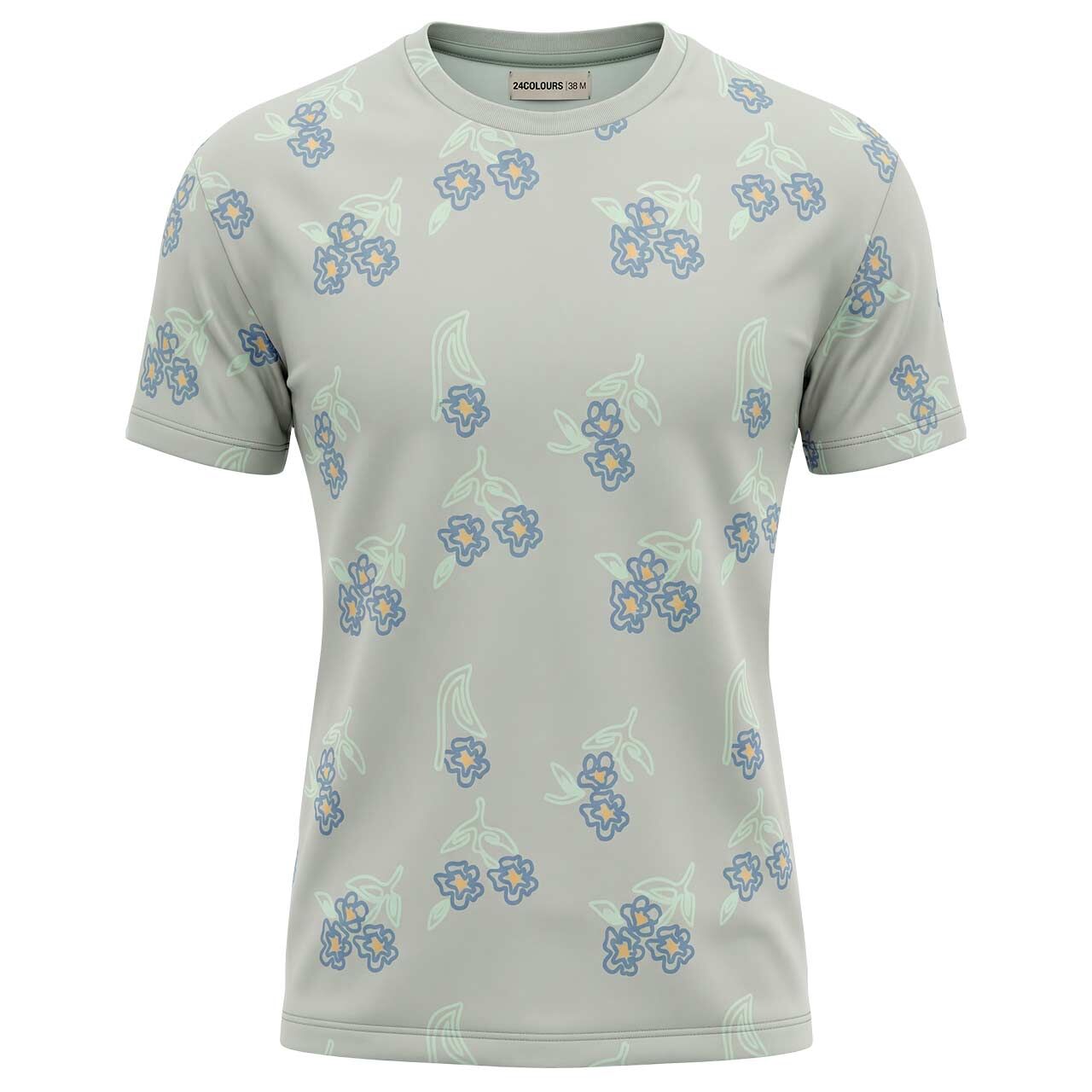 24 Colours Damen T-Shirt green flowers