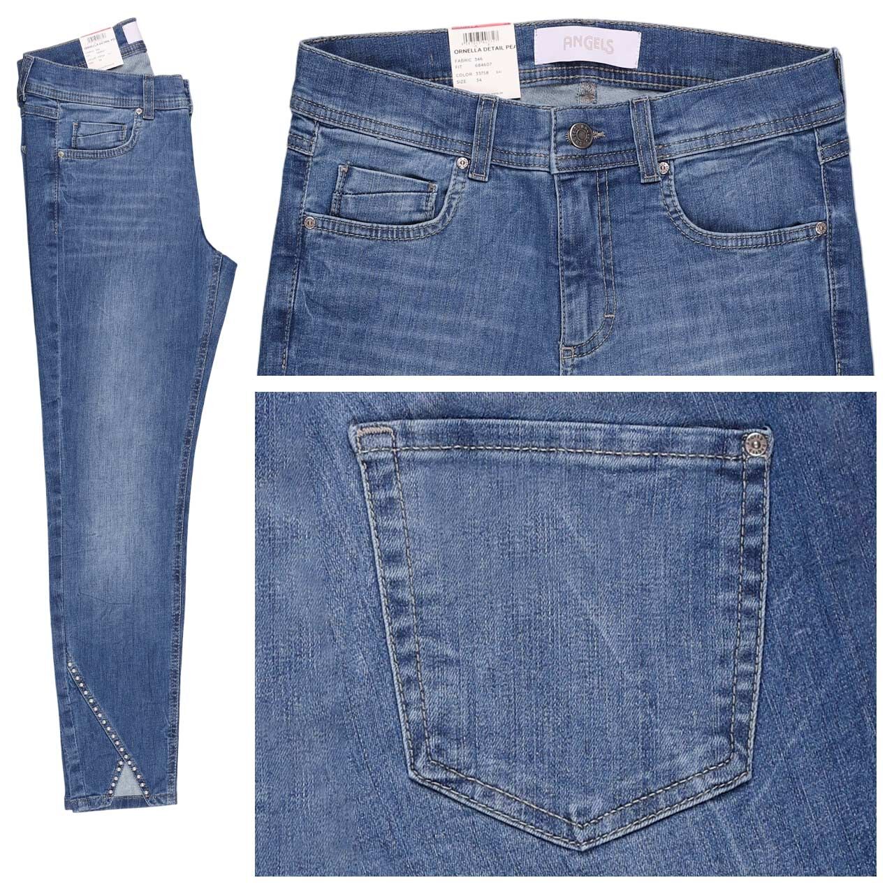 Angels Ornella Detail Pearl 7/8 Jeans Perlen mid blue random used