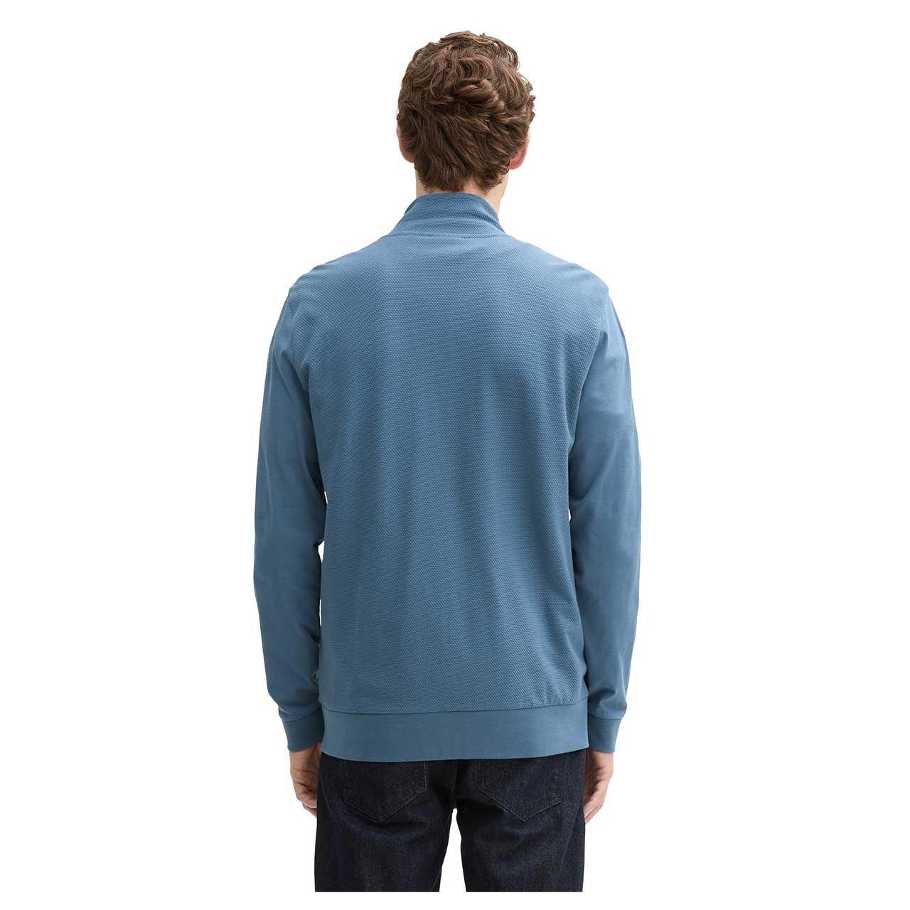 Tom Tailor Herren Strickjacke Structured Jacket mystical blue