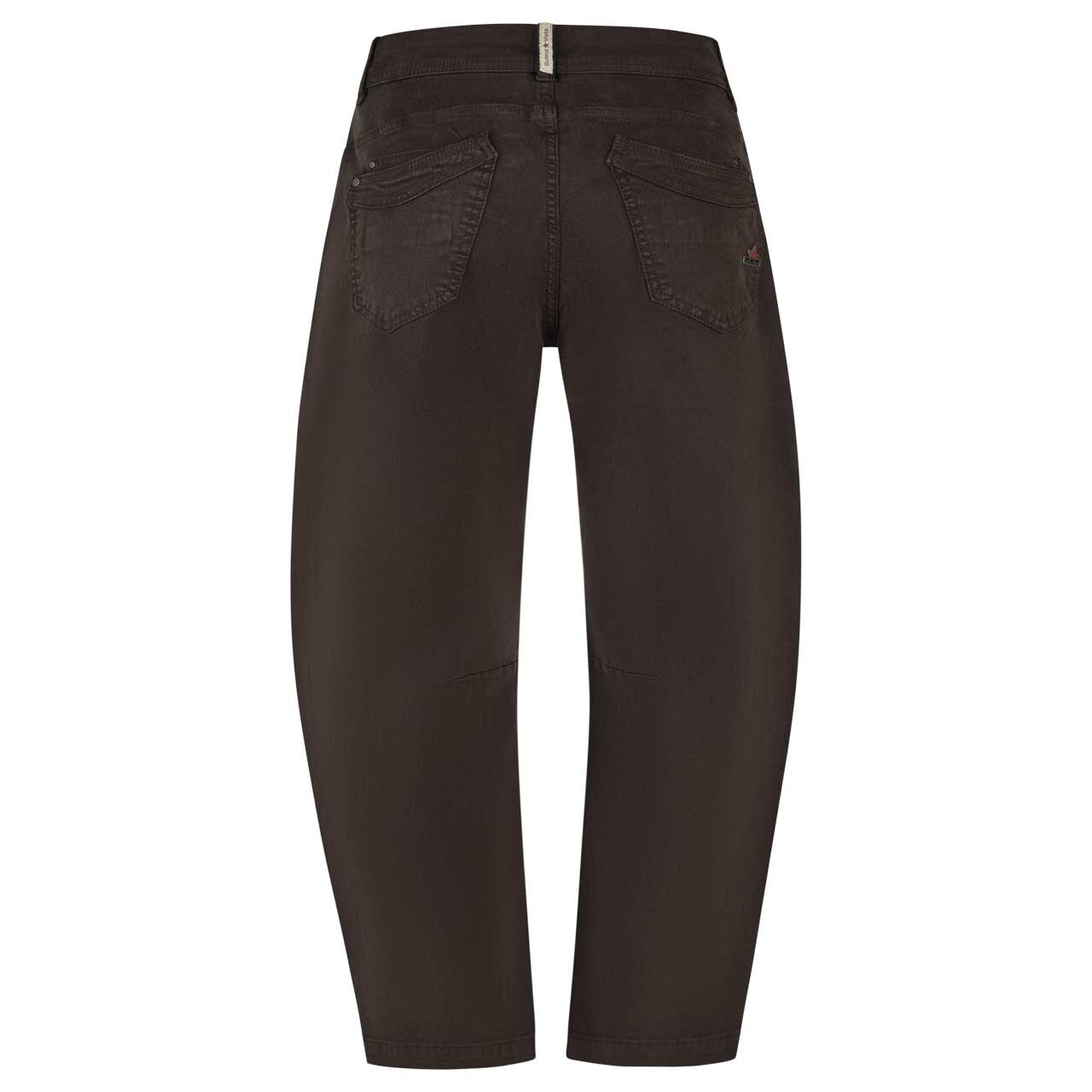 Malibu 7/8 Relaxed Jacquard Twill Hose von Buena Vista in Dunkelbraun, Rückansicht