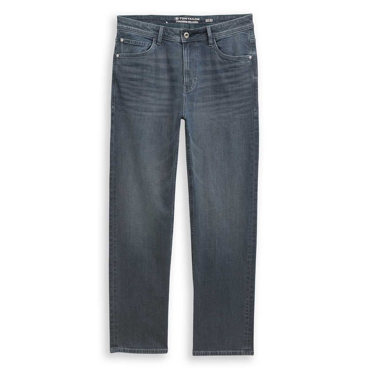 Herrenjeans Morris von Tom Tailor in Grau-Blau angewaschen, Vorderansicht