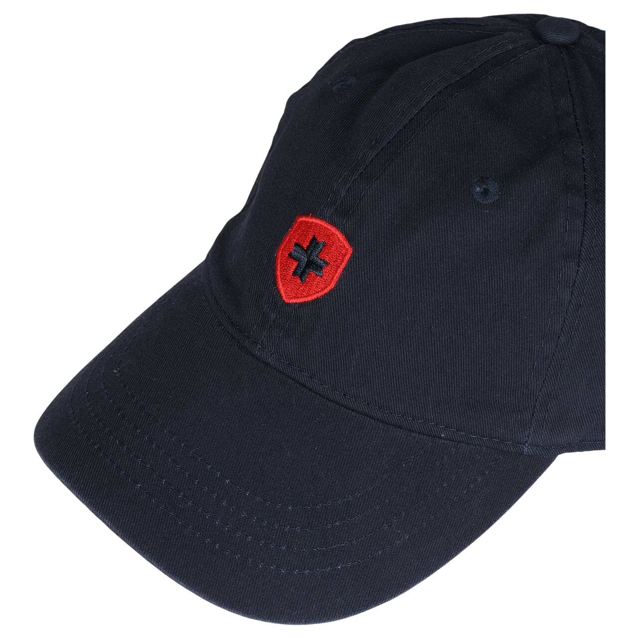 Baseballcap von Wellensteyn in Dunkelblau, Detailansicht Logo