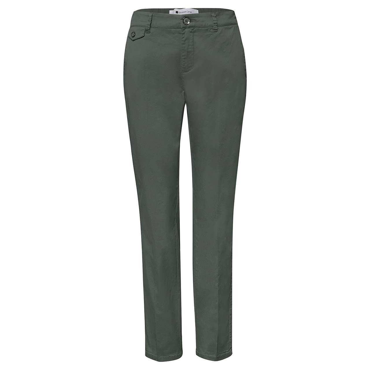 Street One Ankle Chinohose Peach Twill cilantro green