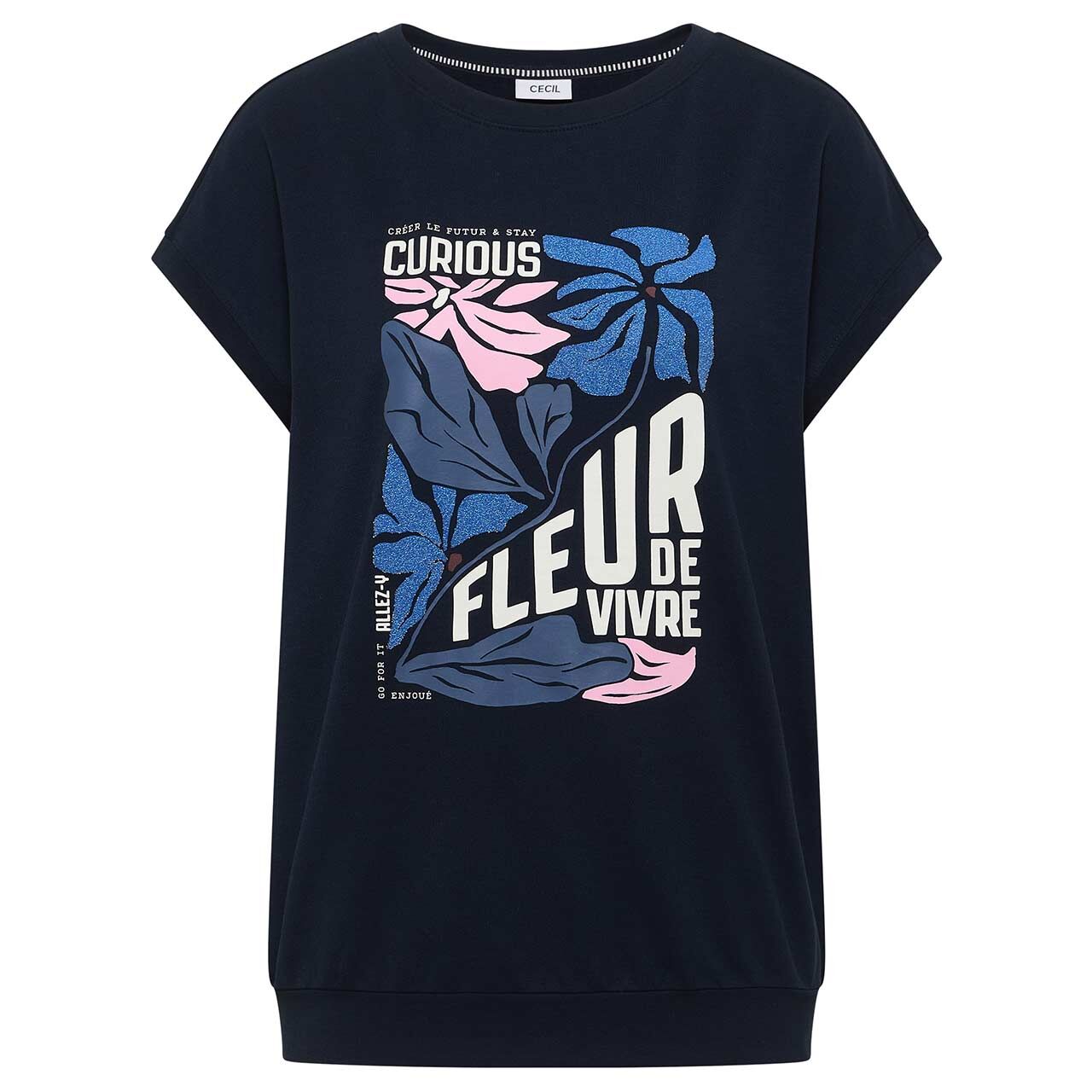 Cecil Damen T-Shirt Multi Fleur universal blue