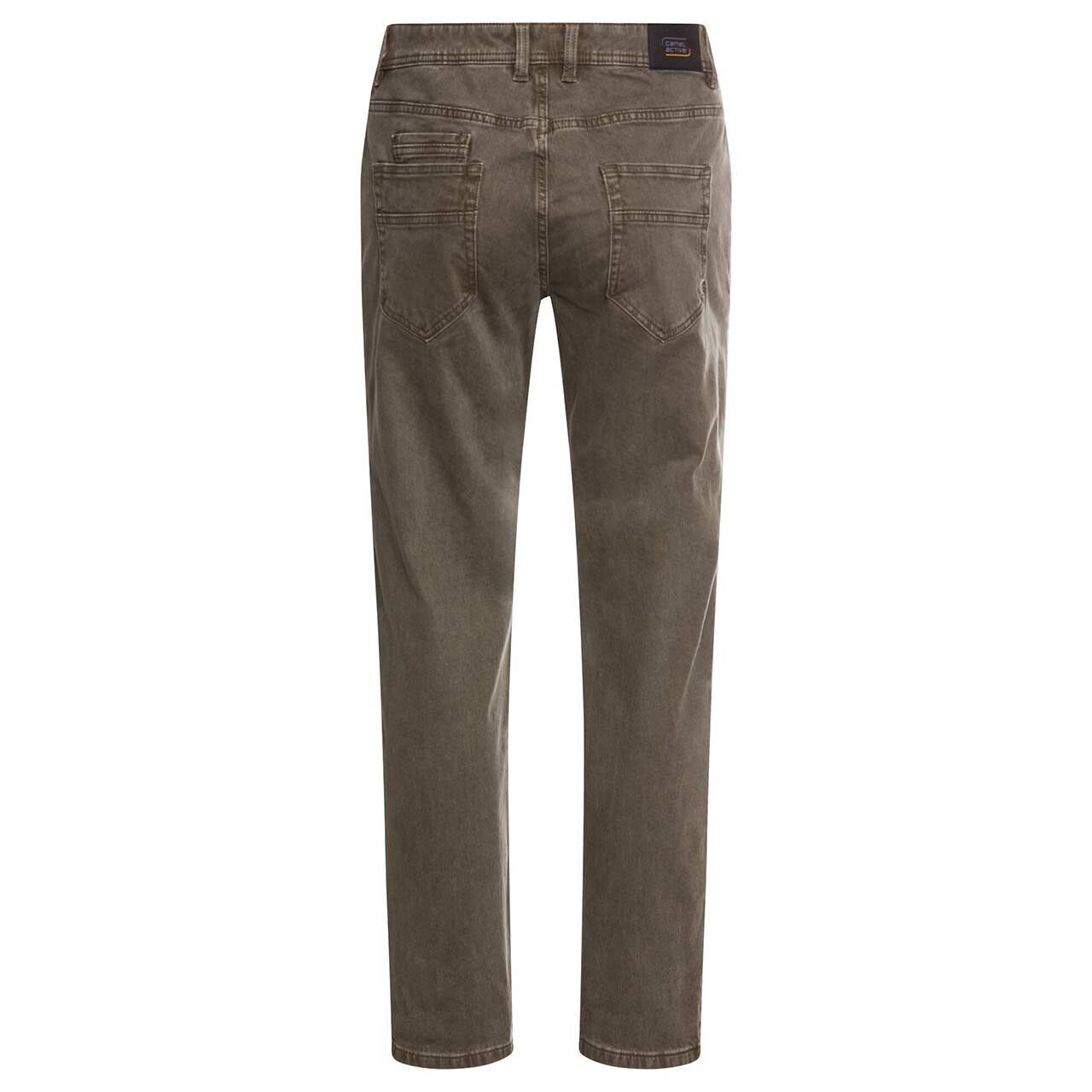 Stretch Herrenjeans Woodstock von Camel active in Grün-Grau, Rückansicht
