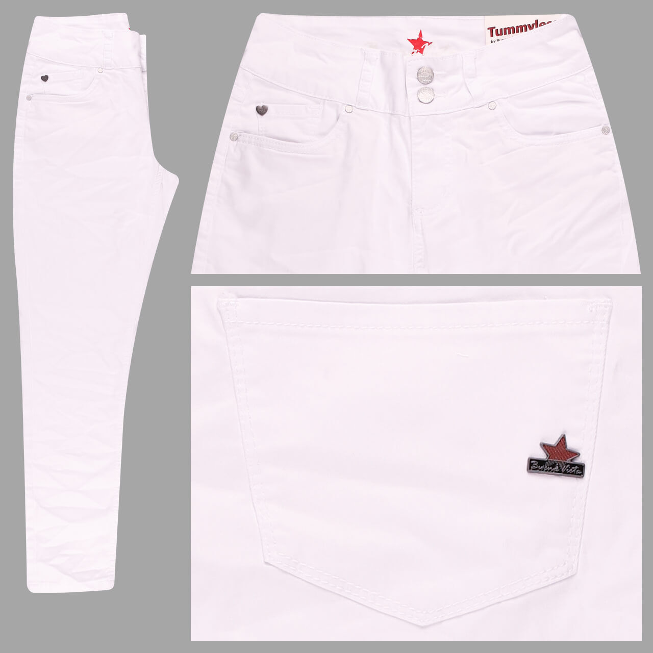 Buena Vista Tummyless 7/8 Stretch Twill Baumwollhose white