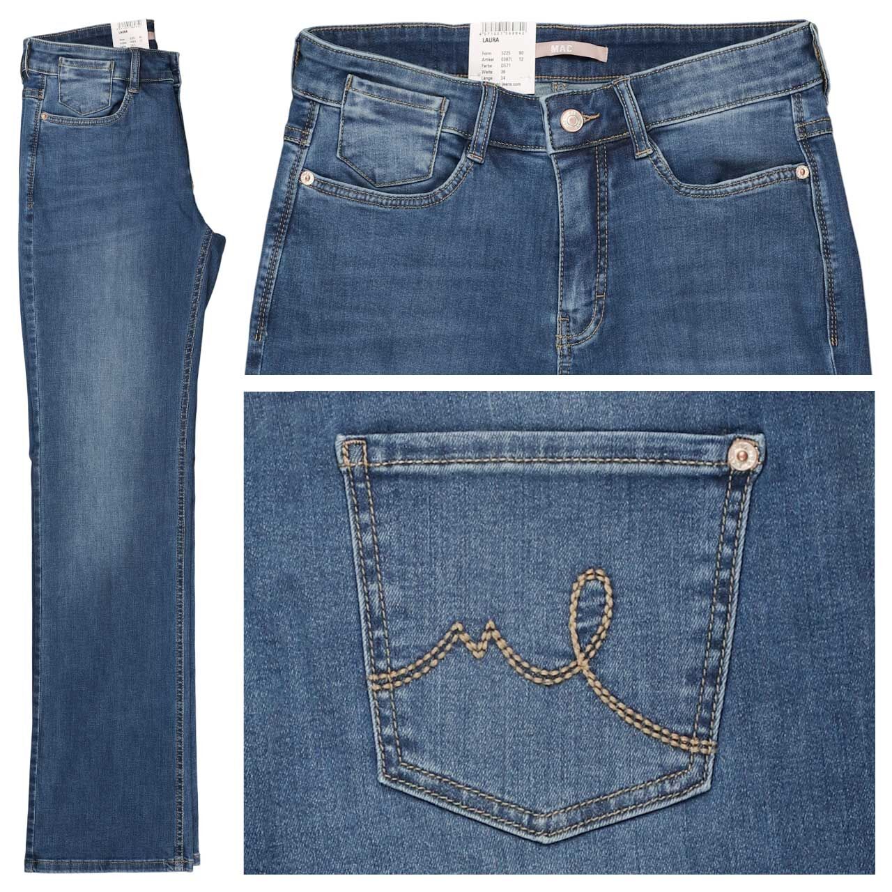MAC Laura Jeans mid blue use washed