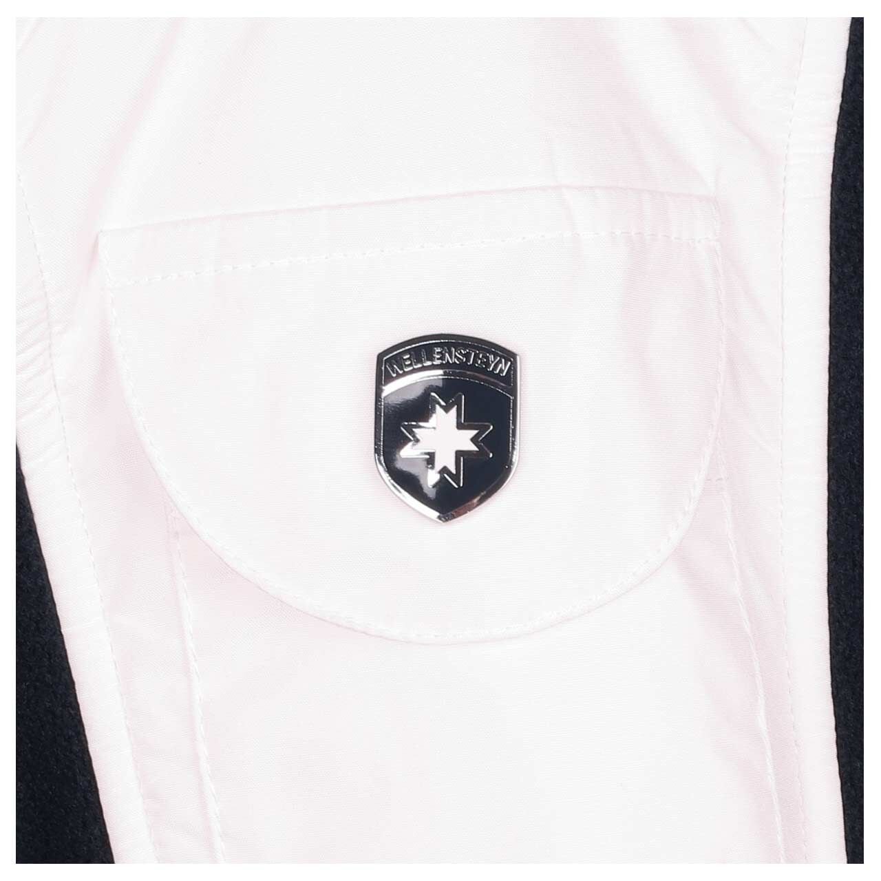 Herren Fleece Jacke Jet Jacket von Wellensteyn in Dunkelblau, Detailansicht Markenlogo