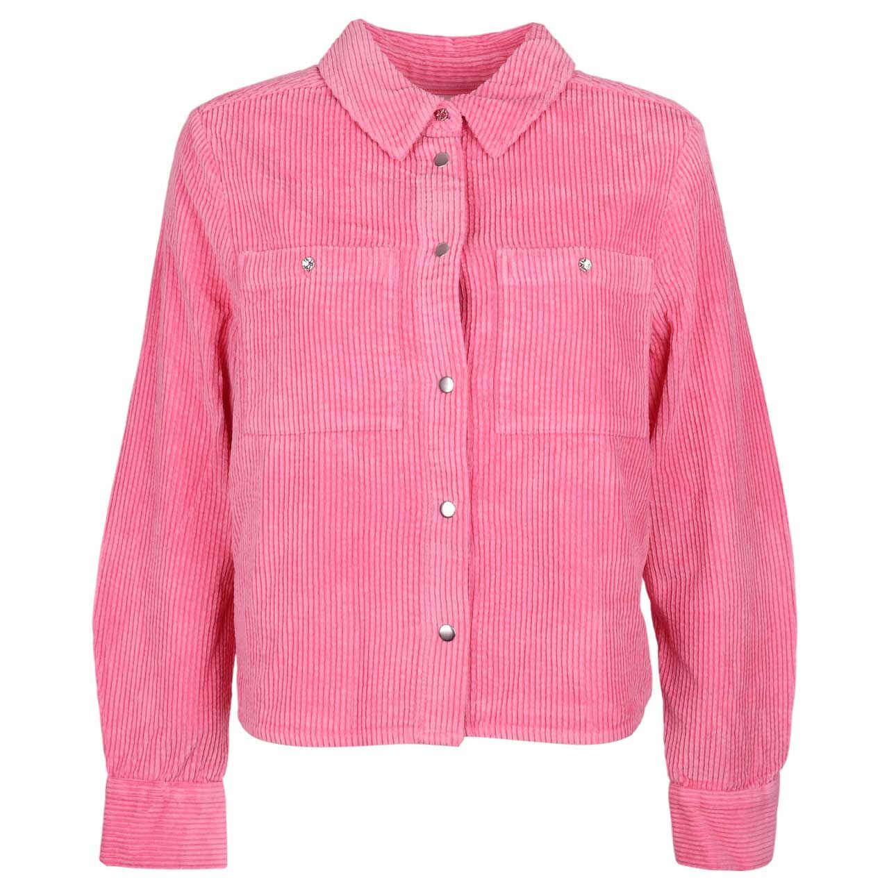 Street One Damen Langarm Cord Bluse Corduroy Shirtcollar Button Detail warm blush