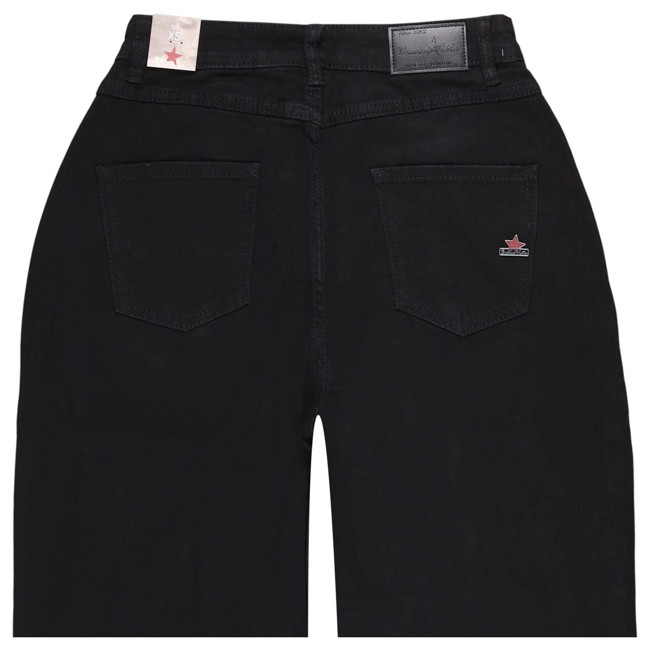 Damen 7/8 Jeans Ballon von Buena Vista in Schwarz, detaillierte Rückansicht