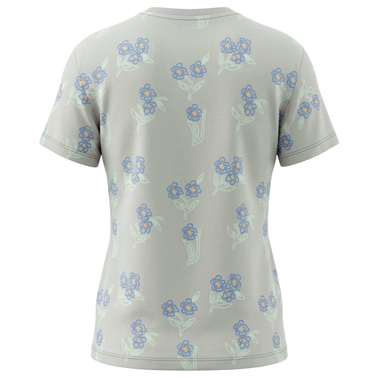 Damen T-Shirt von 24 Colours in Hellgrün mit Print, Rückansicht