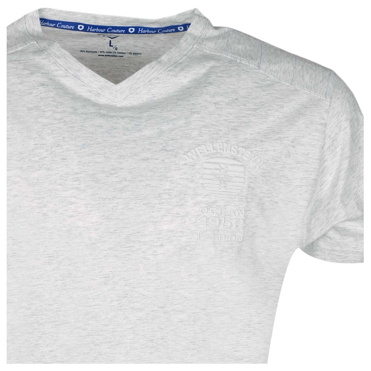 Herren T-Shirt von Wellensteyn in Hellgrau meliert, detaillierte Vorderansicht