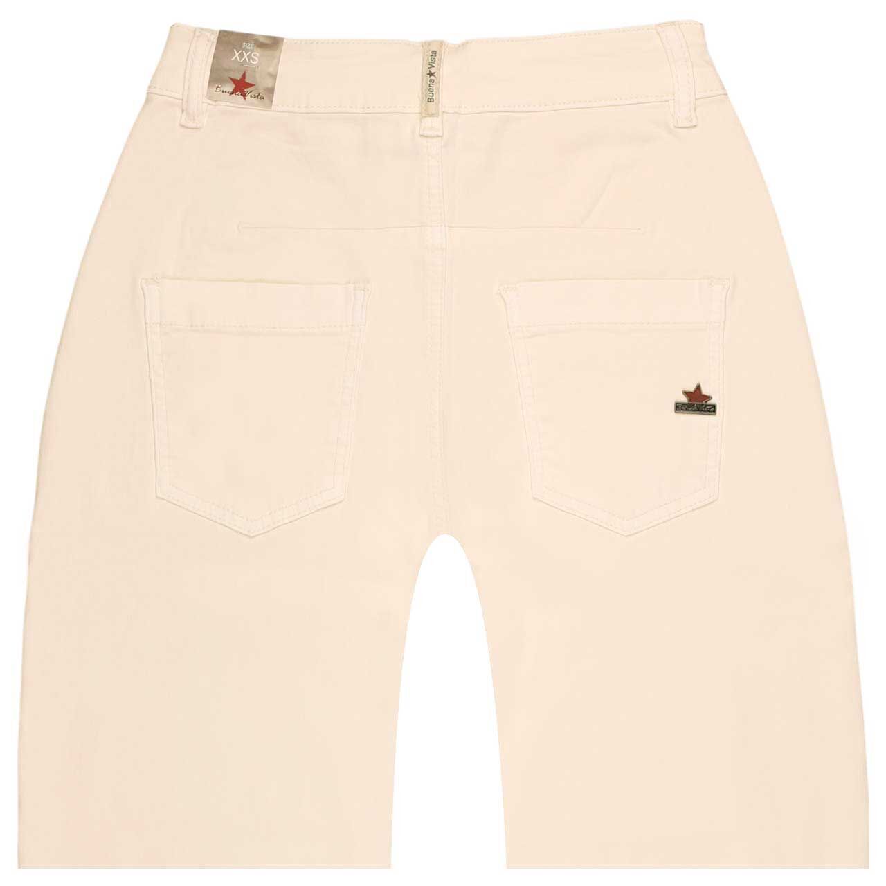 Damenhose Barrel Worker 7/8 Stretch Twill von Buena Vista in Cremeweiß, detaillierte Rückansicht