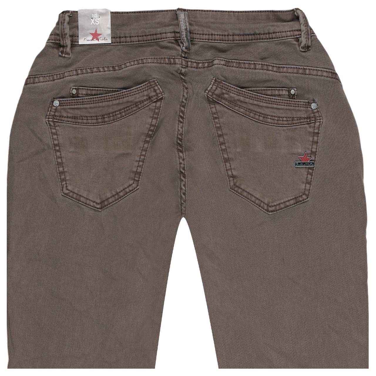 Damen Baumwollhose Malibu Stretch Twill von Buena Vista in Braun, detaillierte Rückansicht