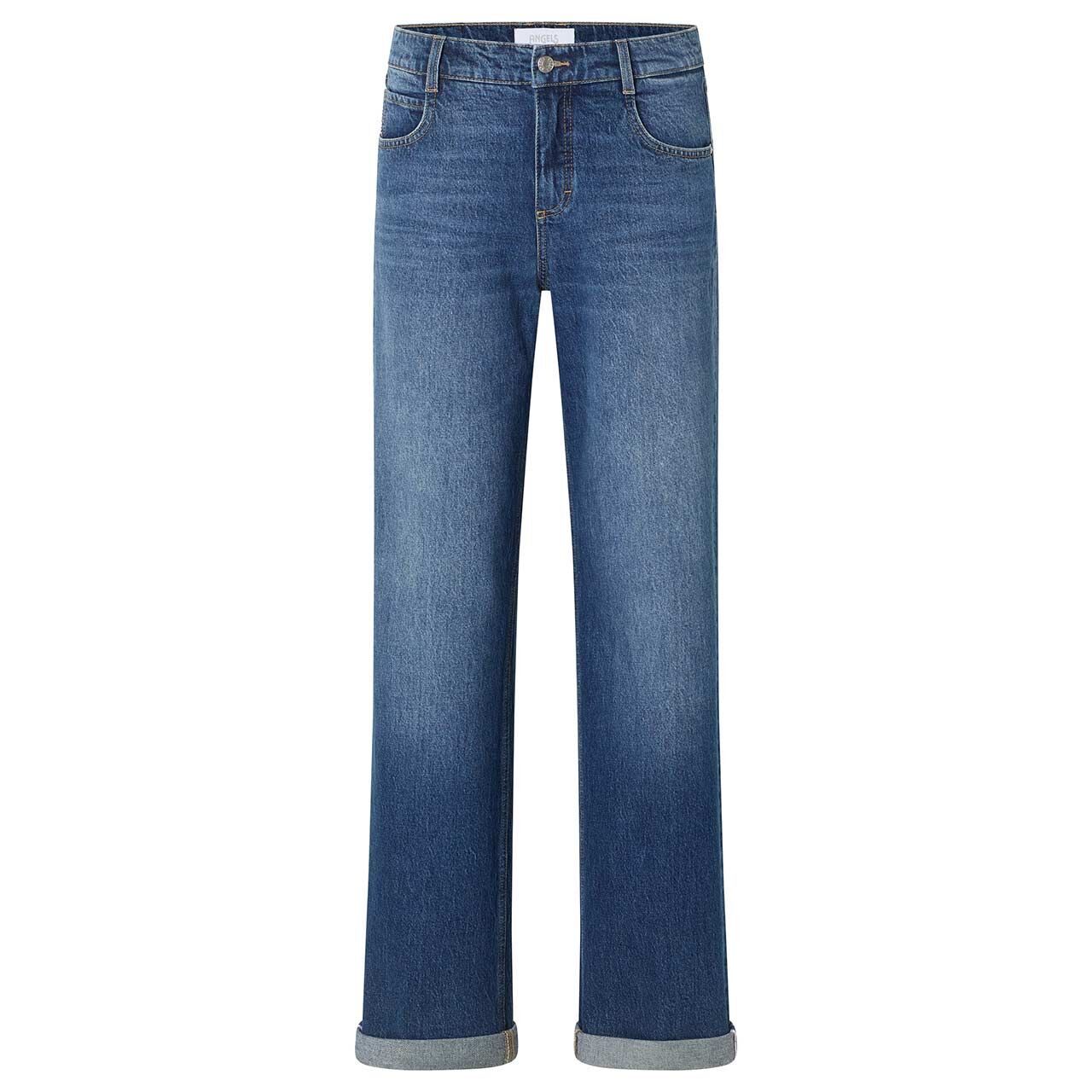 Stretch Damenjeans Liz TU von Angels in Blau angewaschen, Vorderansicht