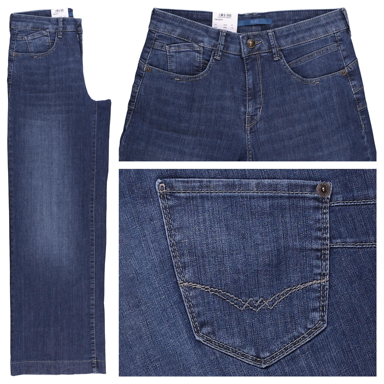 MAC Palazzo Jeans blue basic wash