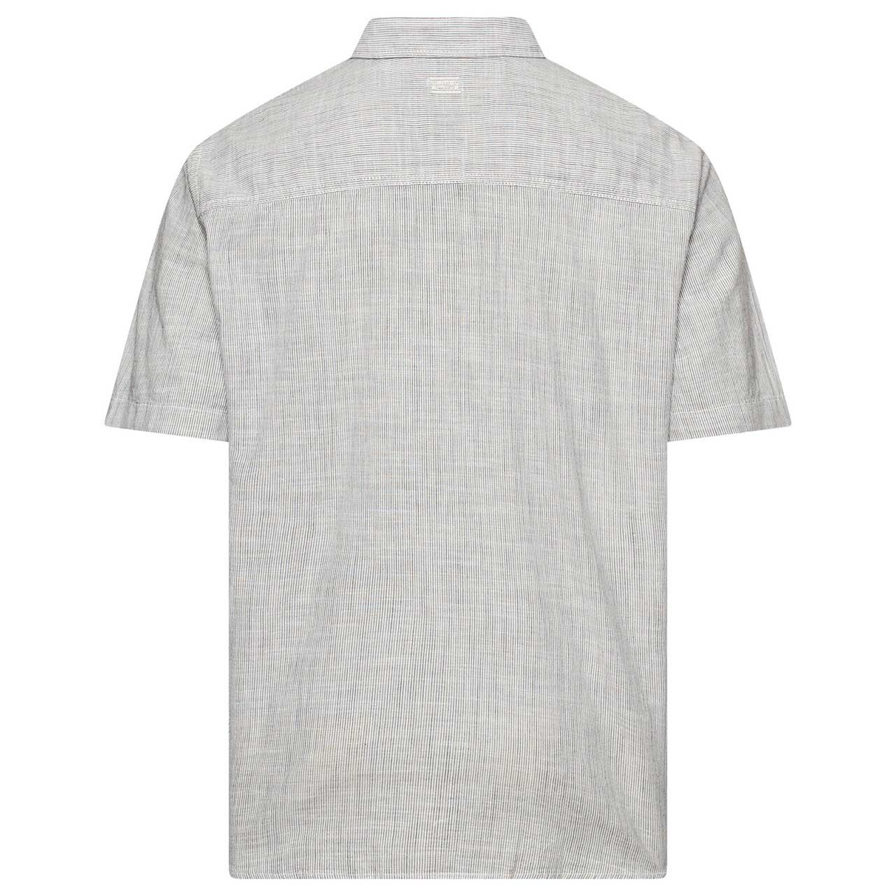 Herren 1/2 Arm Hemd von Camel active in Weiß gestreift, Rüückansicht