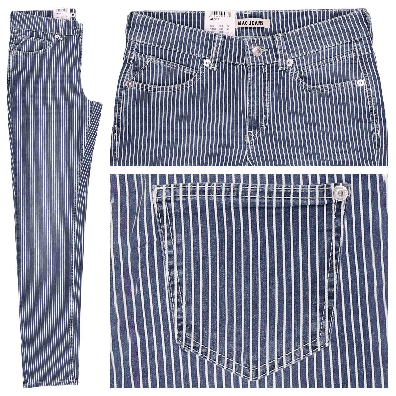MAC Angela Jeans mid dark striped MAC Angela Jeans mid dark striped