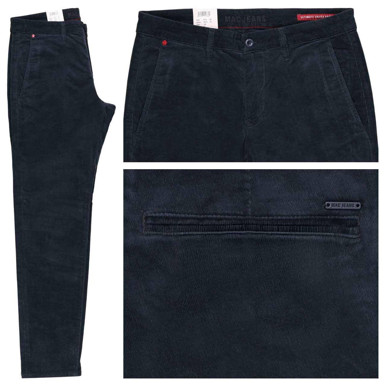 MAC Flexx Driver Pants Chino Cordhose midnight blue