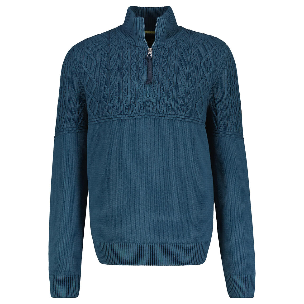 Lerros Herren Pullover Troyer Cable Knit rich blue