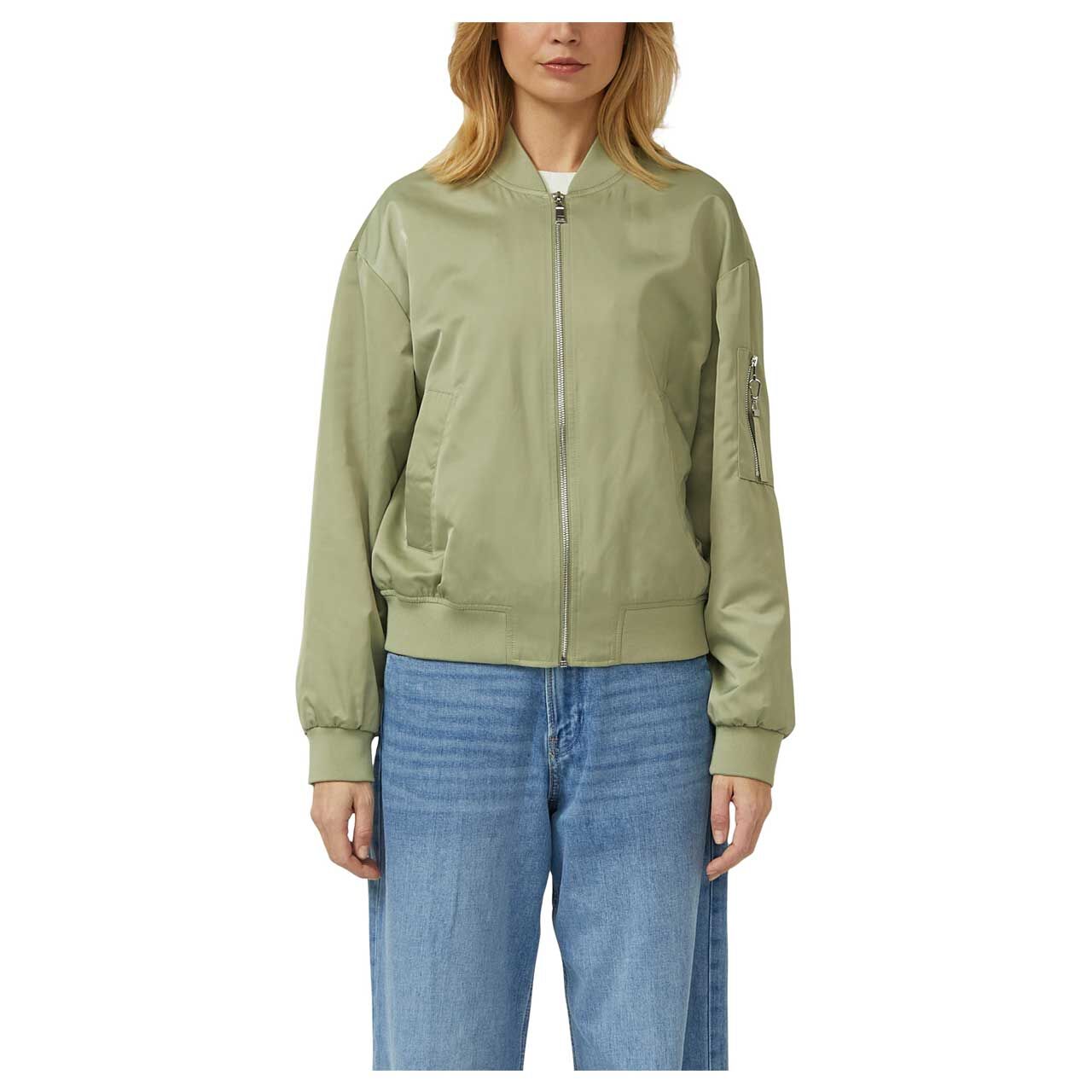 Damen Jacke Bomber Jacket von s.Oliver in Grün, Vorderansicht am Model