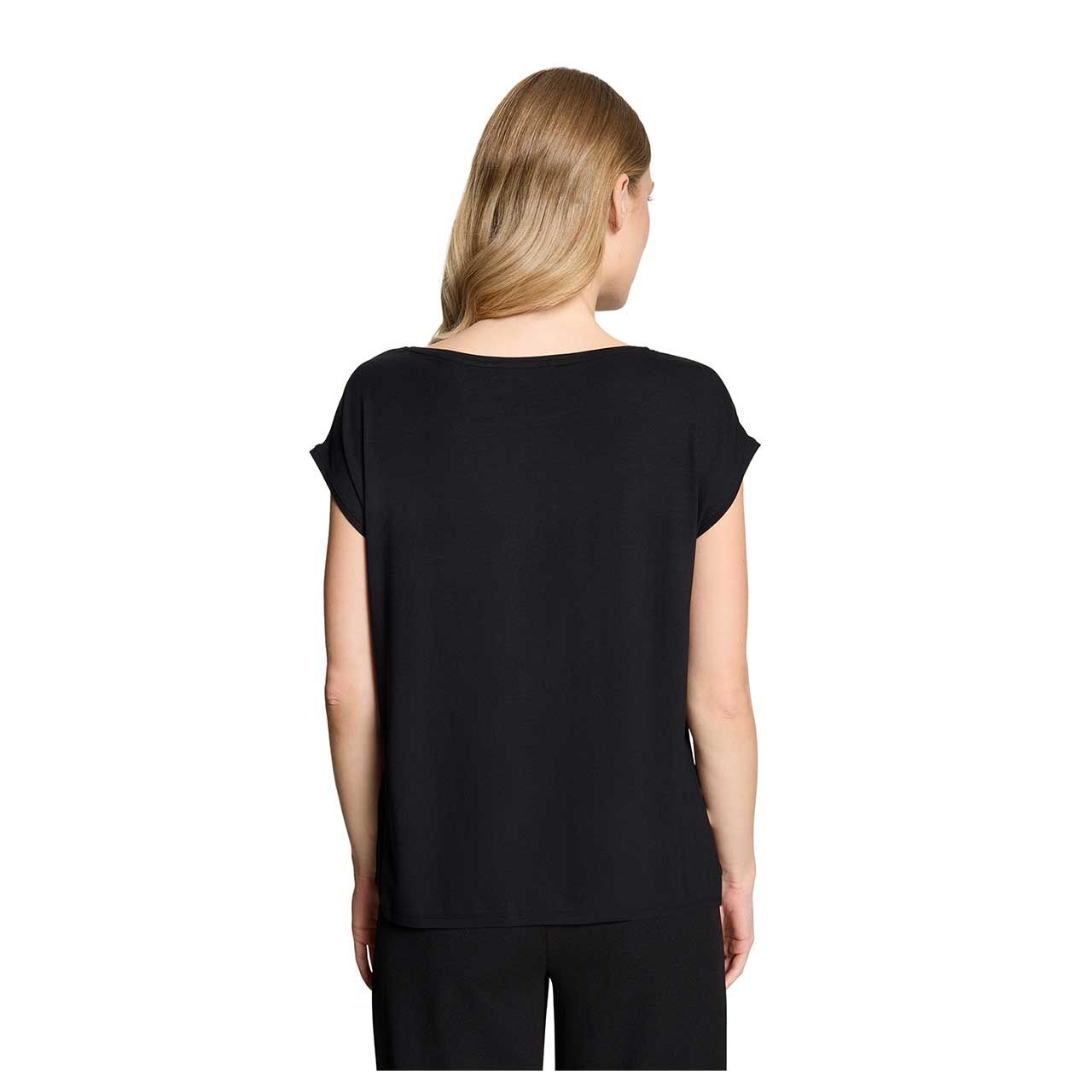 Damen T-Shirt von Betty Barclay in Schwarz mit Print, Rückansicht am Model