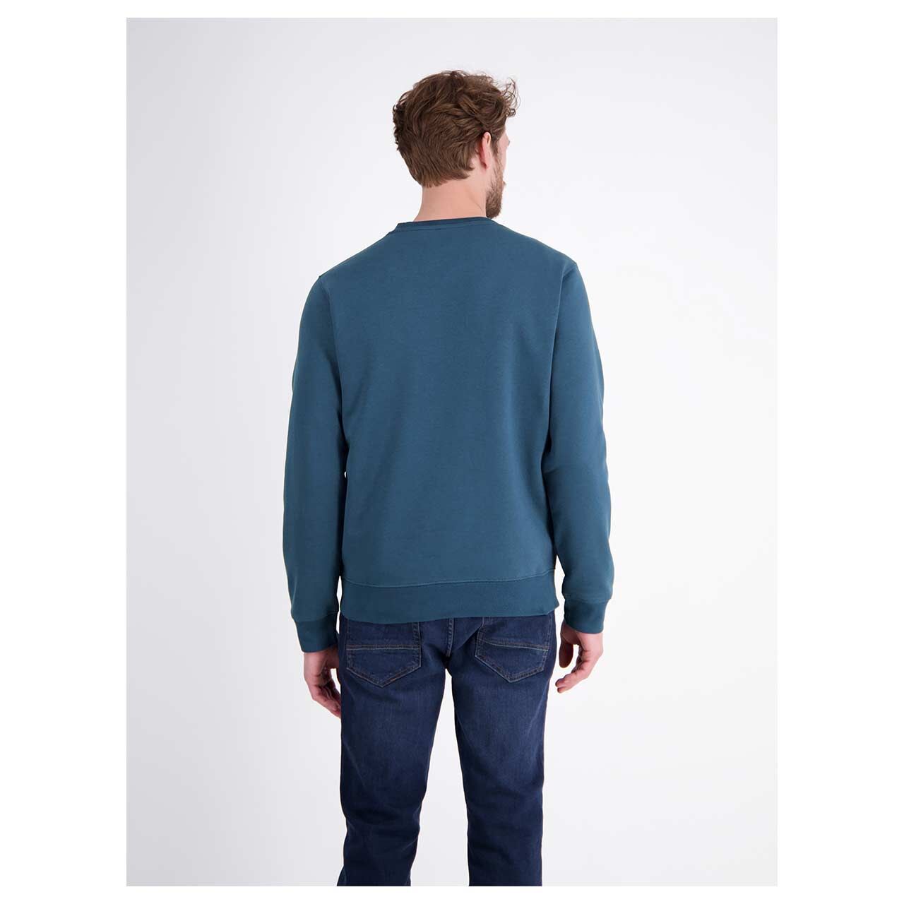 Herren Sweatshirt von Lerros in Dunkelblau, Rückansicht Model