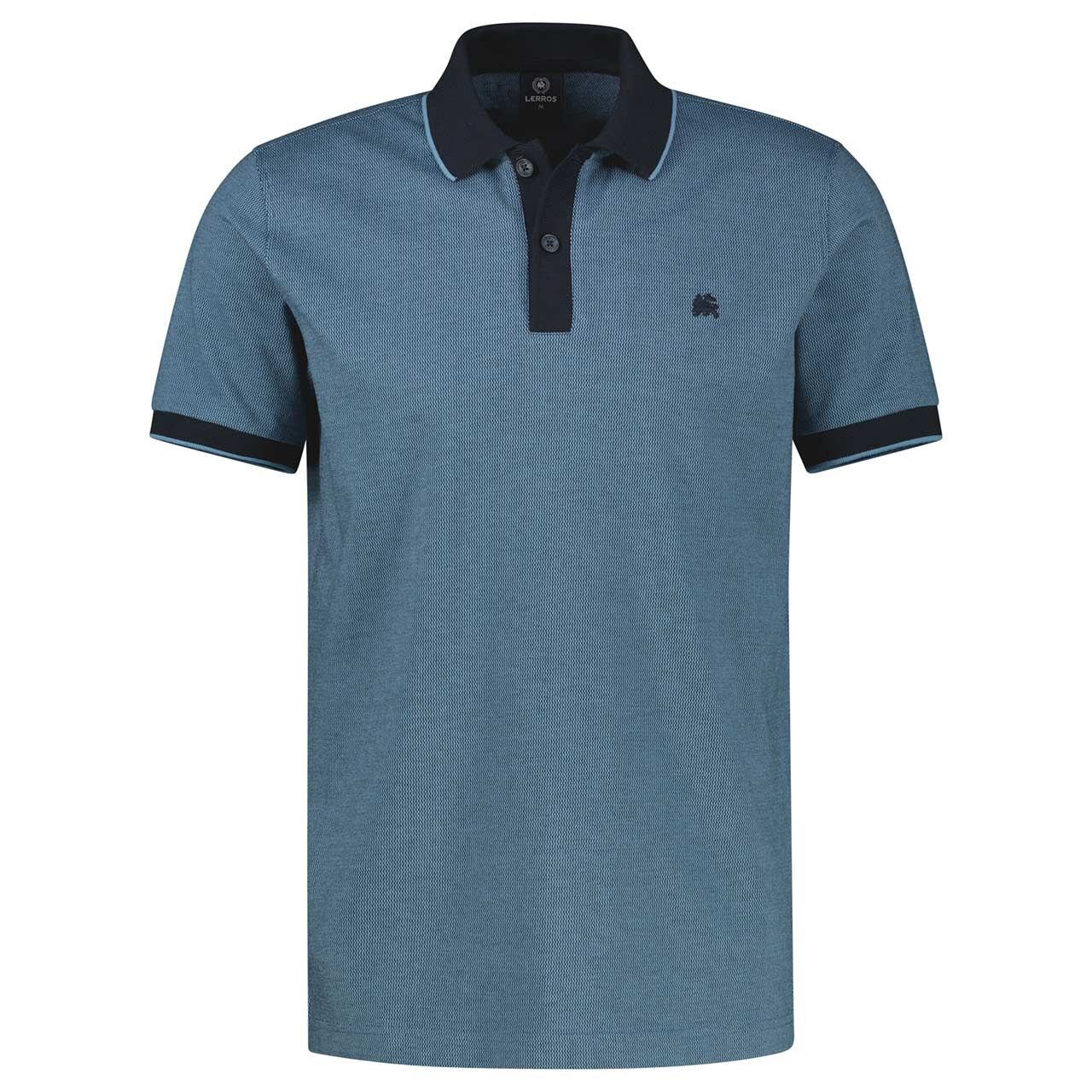 Lerros Herren Poloshirt classic navy print