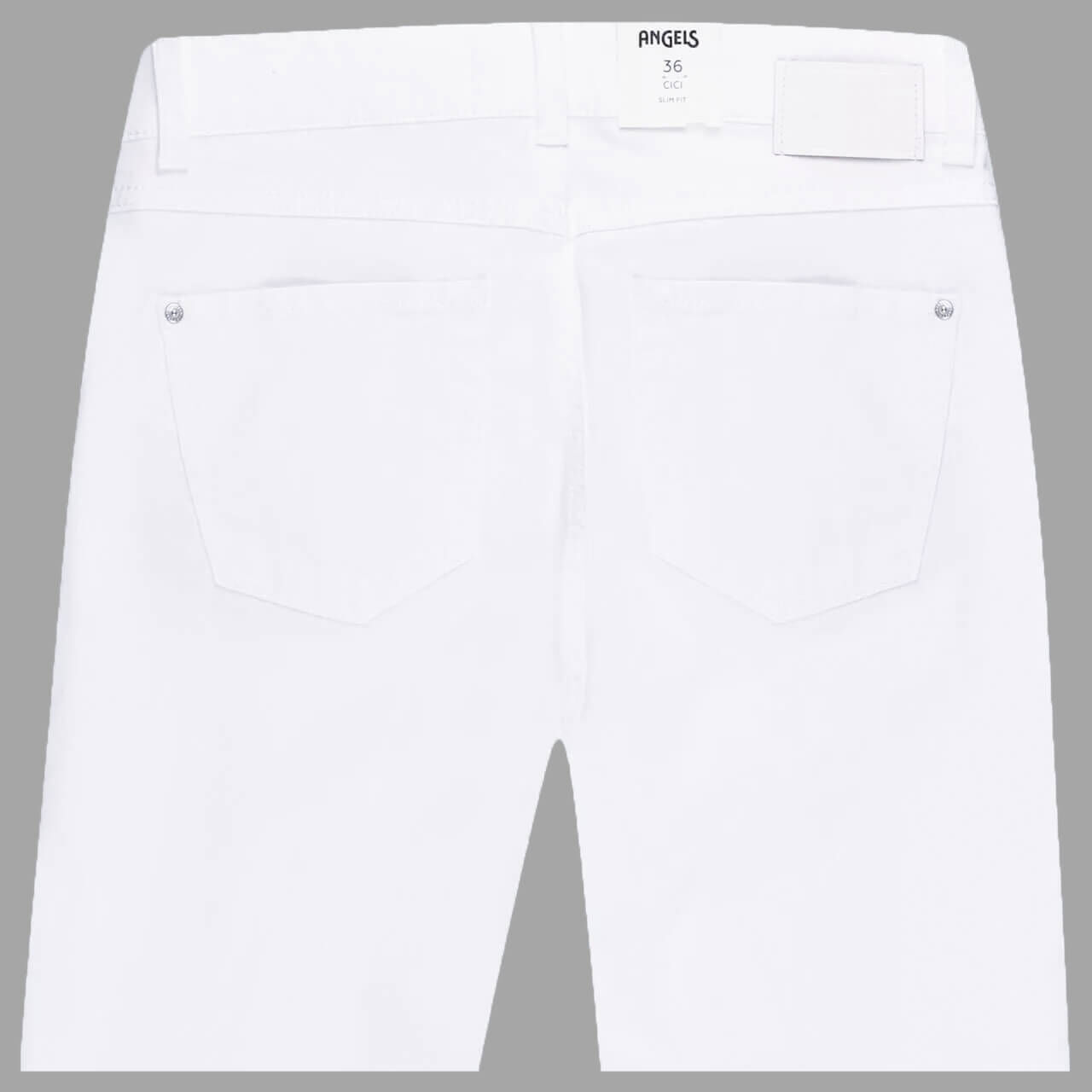 Angels Cici Crop Slit 7/8 Jeans white